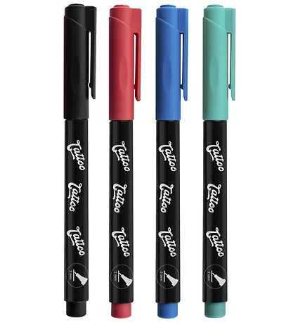 Eberhard Faber Tattoo Filzstifte m. Vorlagen - Kids - 4 Farben