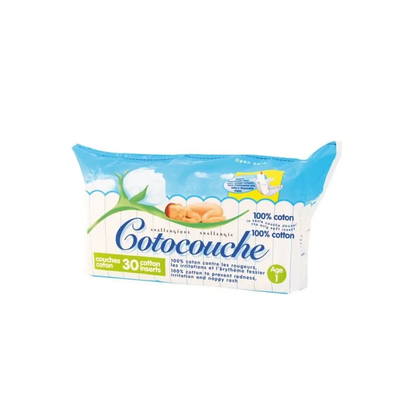 Lot de 30 couches Cotocouche - Taille 1