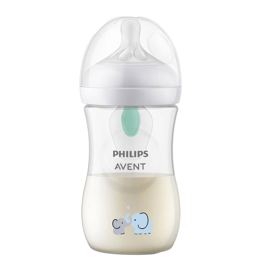 Speen 3Natural Response babyfles olifant met AirFree-ventiel - 260 ml (1 fles)