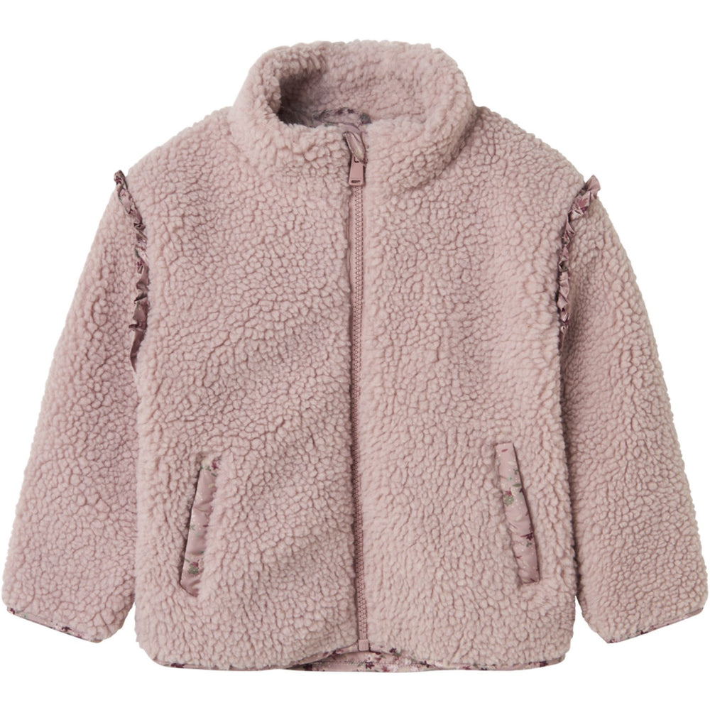 Køb Name It Violet Ice Nmfminna Teddy Jakke Aop