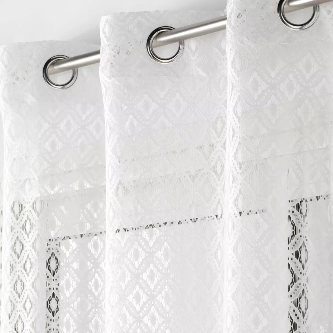 Voilage maille (140 x 240 cm) Odilia Blanc