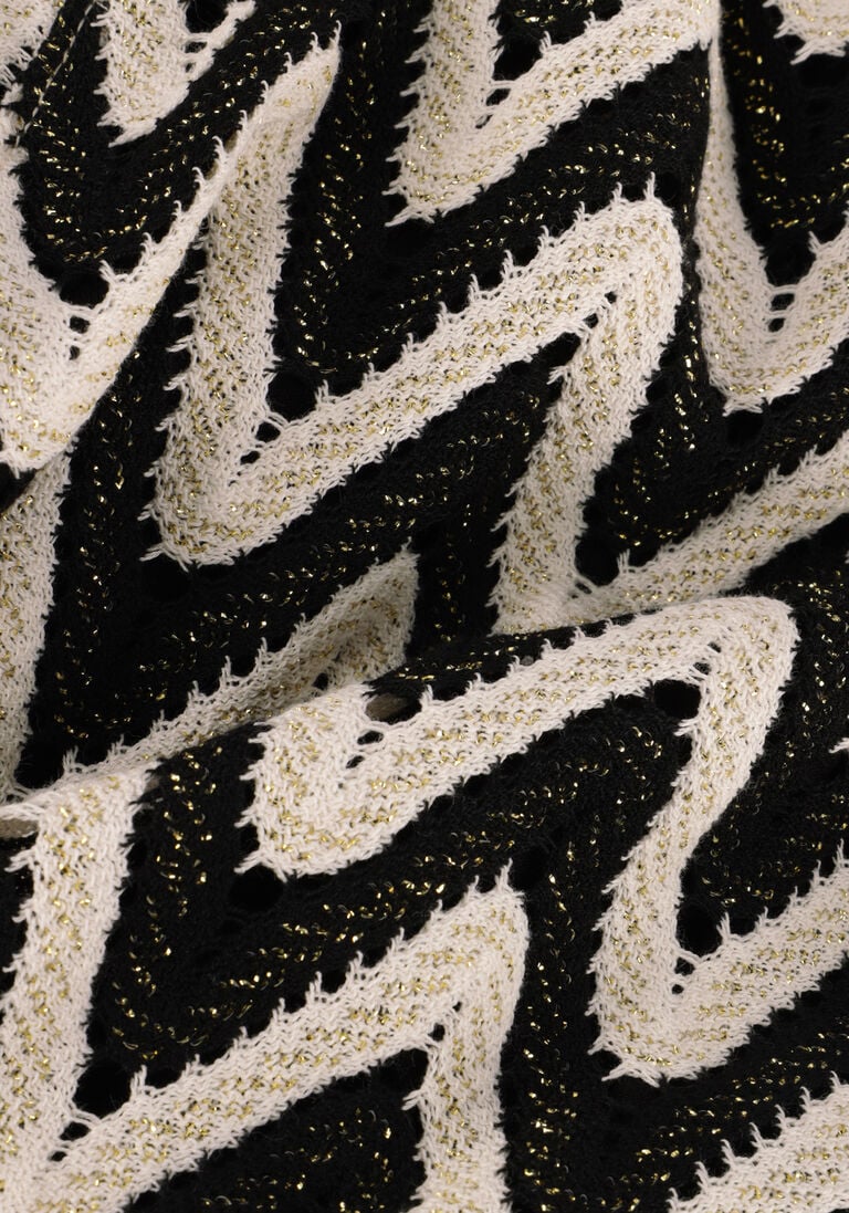 SUMMUM zwarte summum pantalon pants zig zag crochet