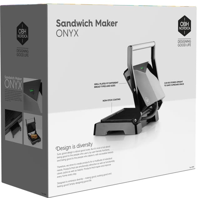 OBH Nordica Onyx sandwichtoaster 6889