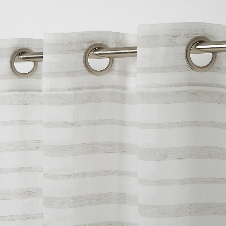 Voilage GoodHome Marius gris l.140 x H.260 cm