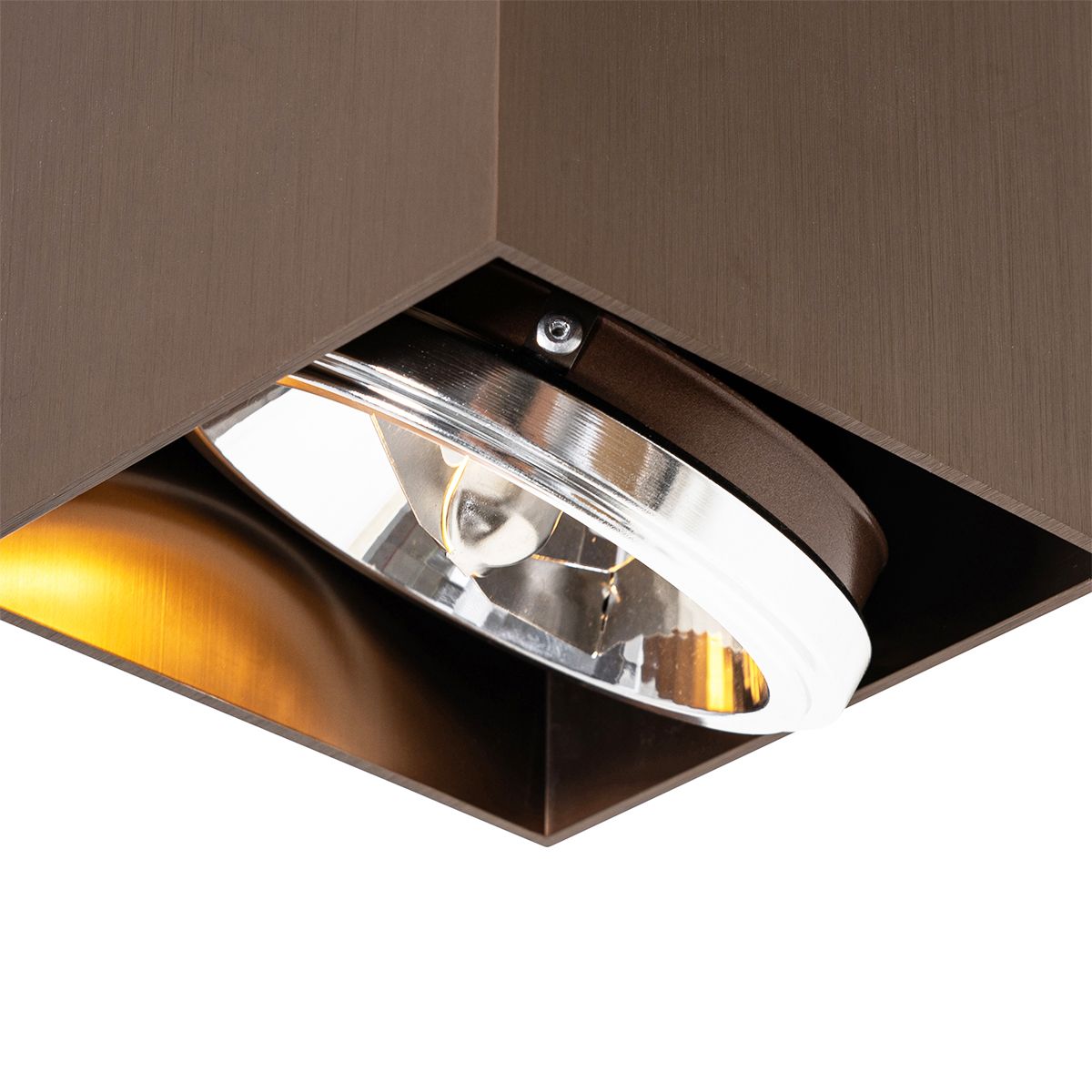 Design spot donkerbrons vierkant draai en kantelbaar - Box