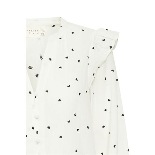 Atelier Rêve Irsaja Skjorte, White/Black, 42