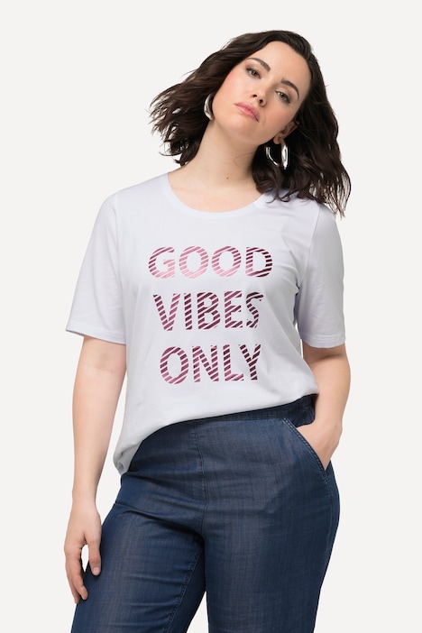 T-Shirt, Good Vibes Only, Rundhals, Halbarm