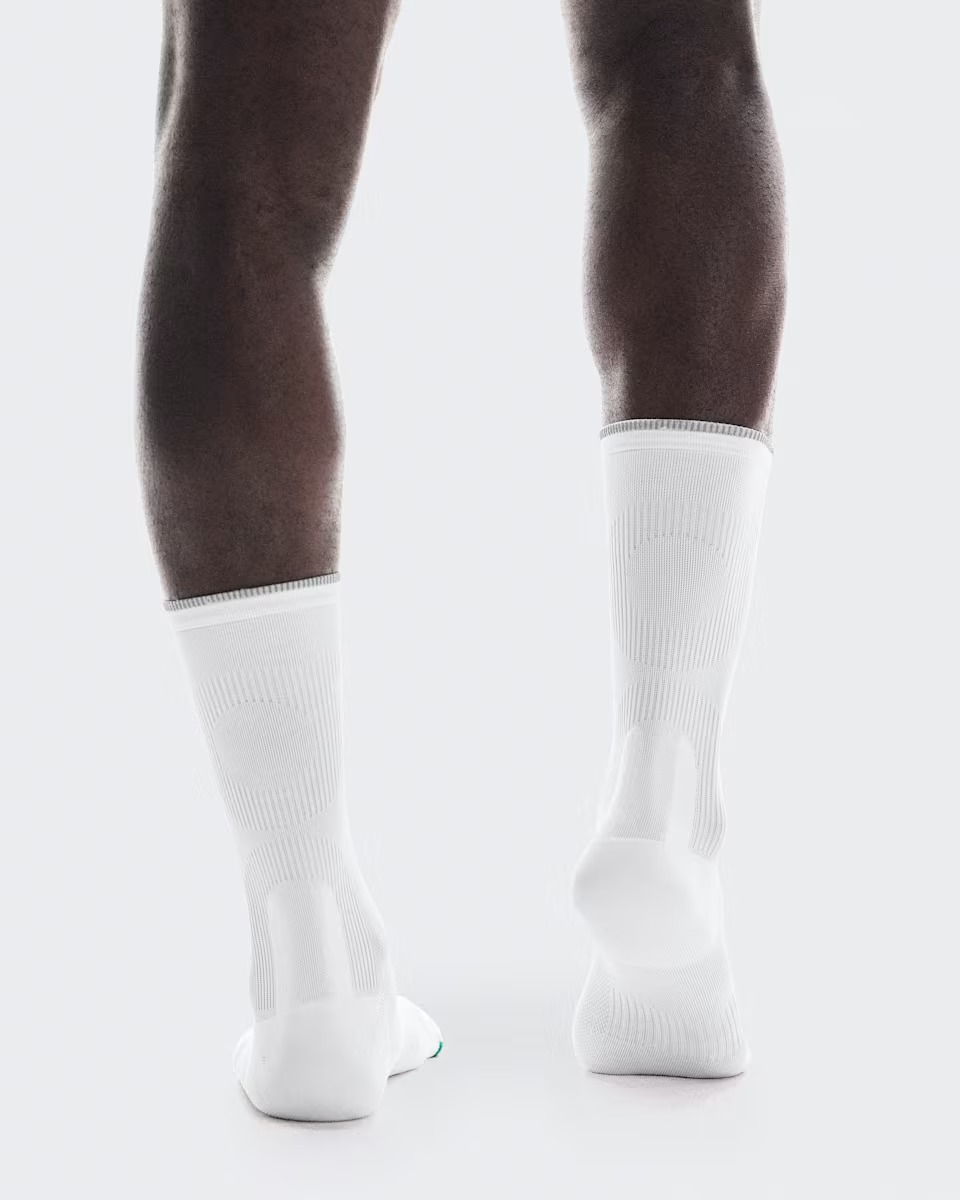 Elite Run Sock High White/Ivory