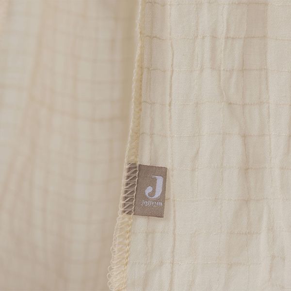 Jollein Sluier - Cosy Check - 155 cm - Sand