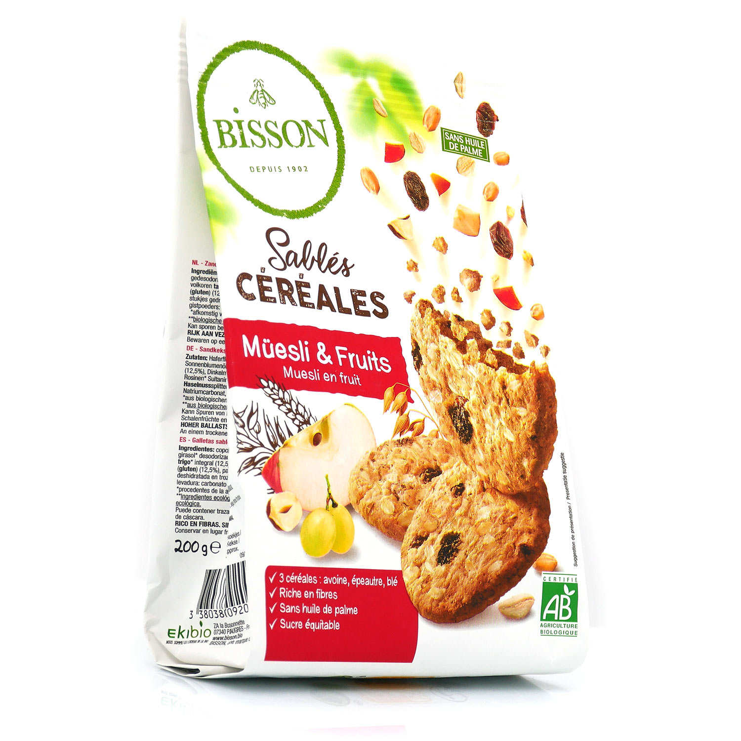 Sablés bio céréales müesli & fruits