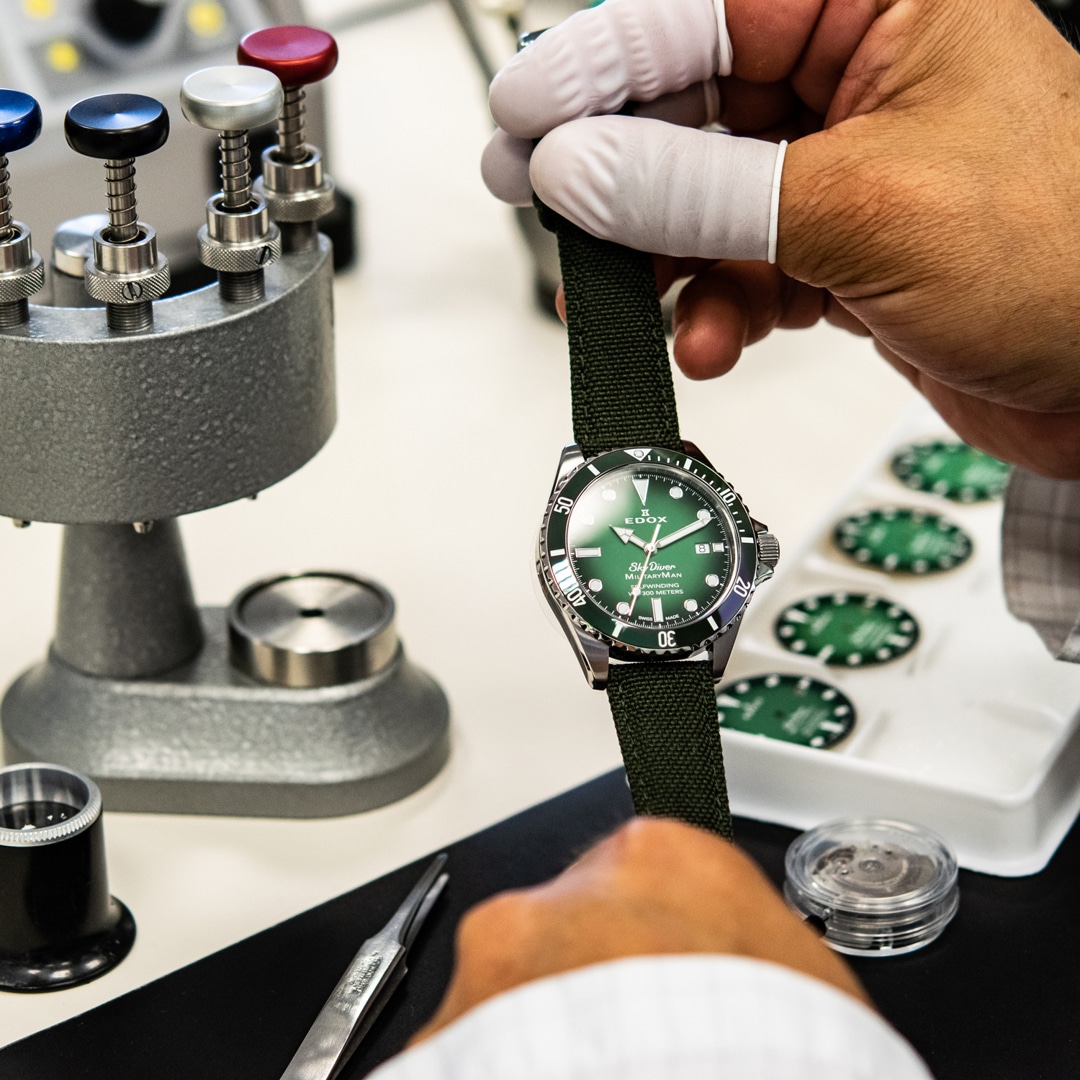 Edox SkyDiver MilitaryMan x CHRISTIAN Limited Edition