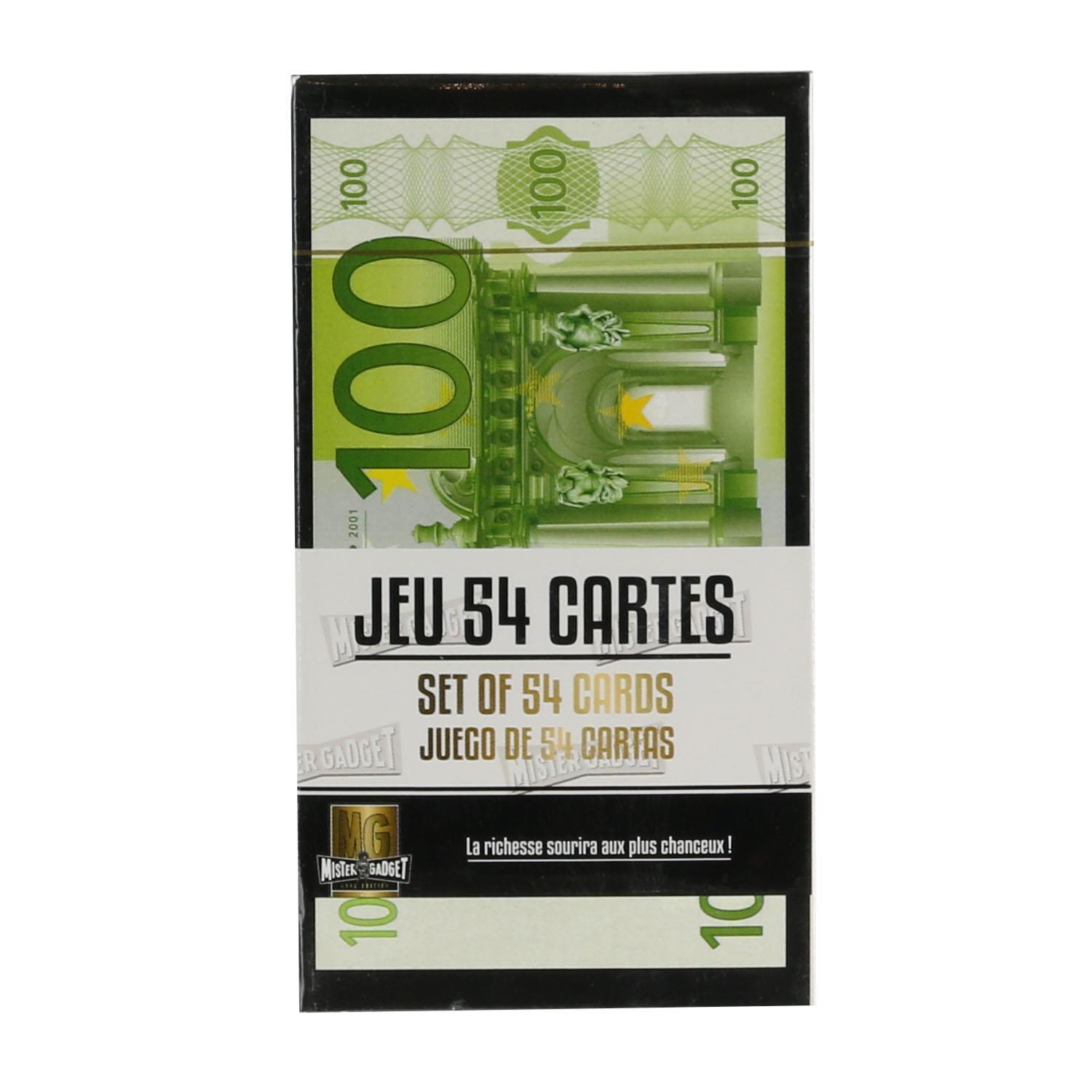 JEU DE CARTES VERSO EURO OU DOLLAR X54 M48