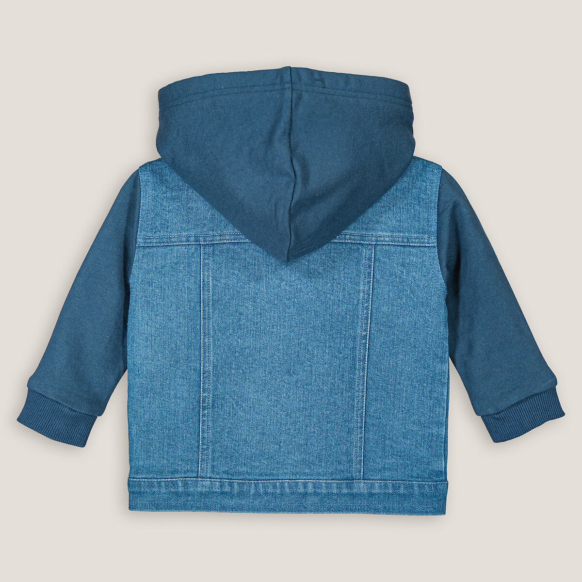 COLEÇÕES LA REDOUTE<br>Jaqueta jeans de feltro com capuz