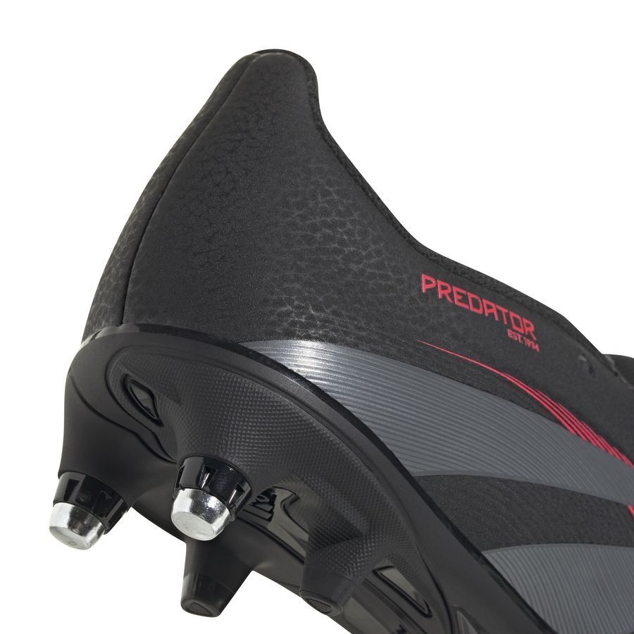 adidas Predator League Fold-over Tongue SG Stealth Victory - Noir/Gris/Lucid Red Enfant