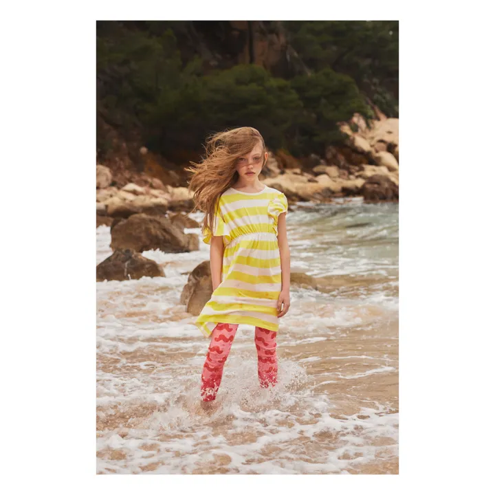 Bobo Choses Robe Coton Bio Rayée BC | Jaune