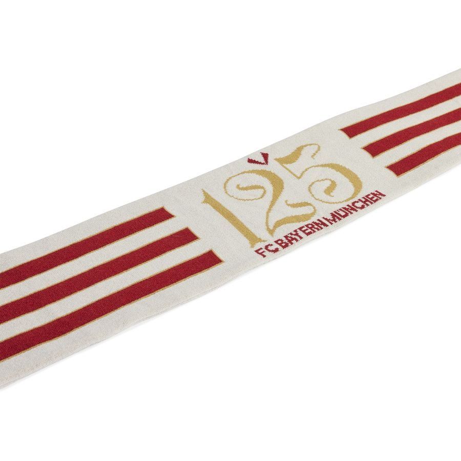 Bayern Munich Écharpe 125 Ans Anniversaire - Blanc/Pyrite/Bordeaux ÉDITION LIMITÉE