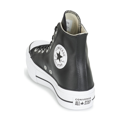 Converse - CHUCK TAYLOR ALL STAR LIFT CLEAN LEATHER HI - Noir
