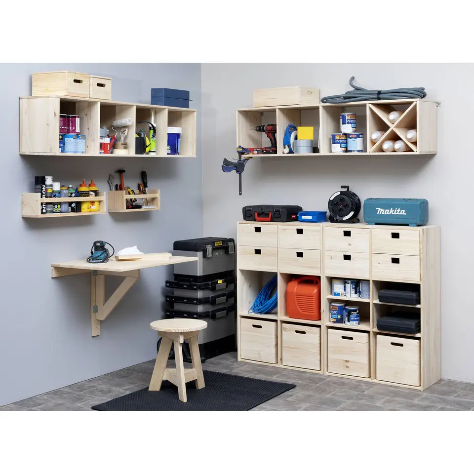 Astigarraga Dinamic Vakkenkast open - 4 vakken - PEFC grenen - 140x36cm