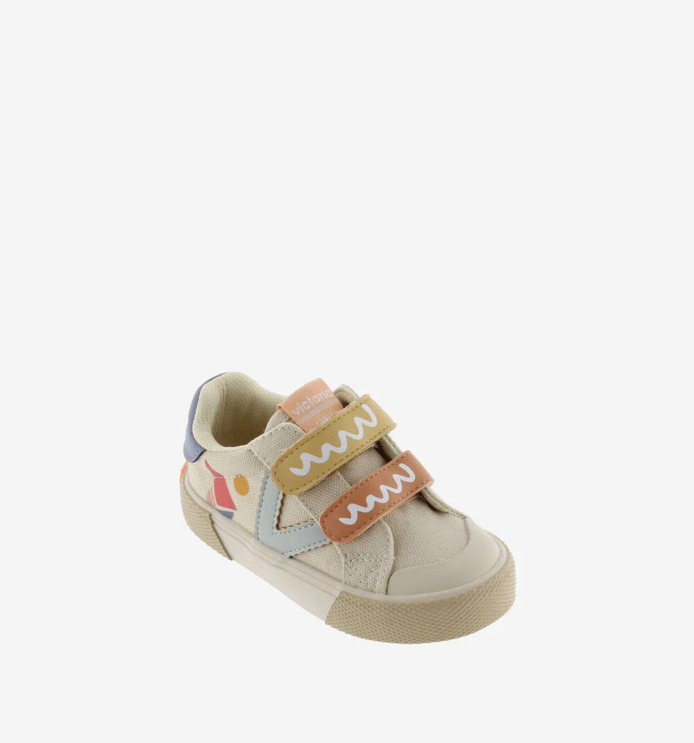 TRIBU SCRATCH PRINT MULTICOLORE Baskets imprimées pour enfant BEIGE