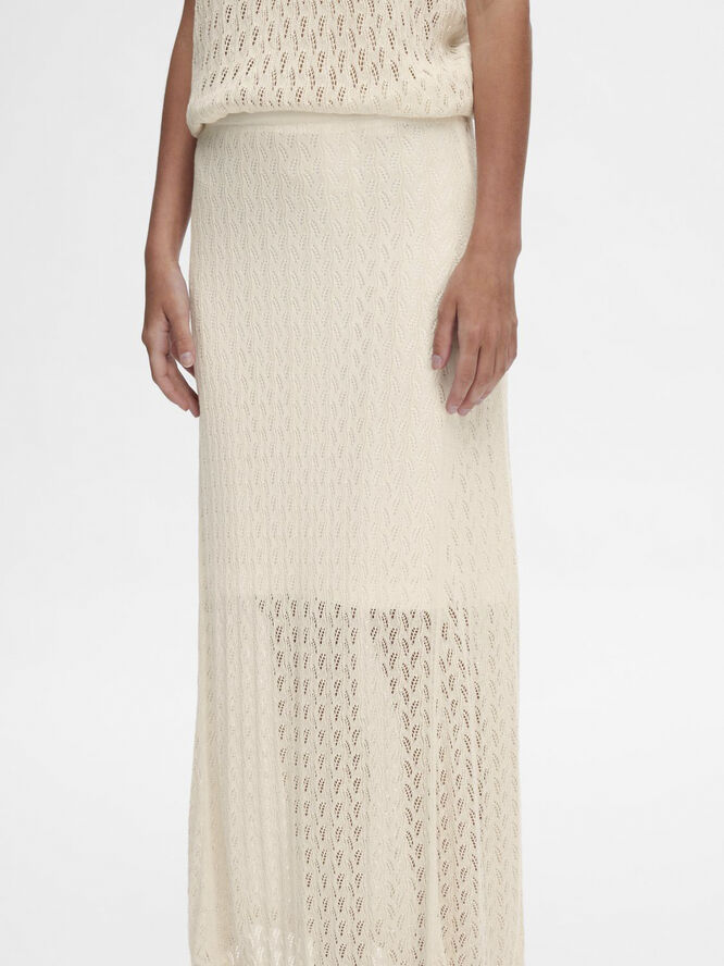 Something New SLFAGNY HW LONG KNIT SKIRT Birch
