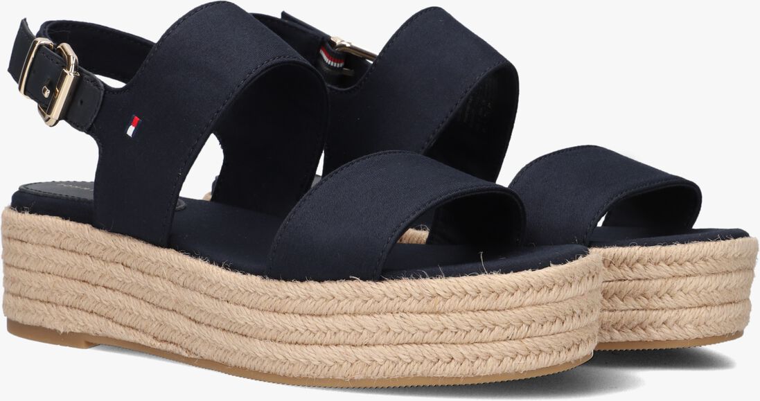 TOMMY HILFIGER blauwe tommy hilfiger espadrilles mid wedge sandal