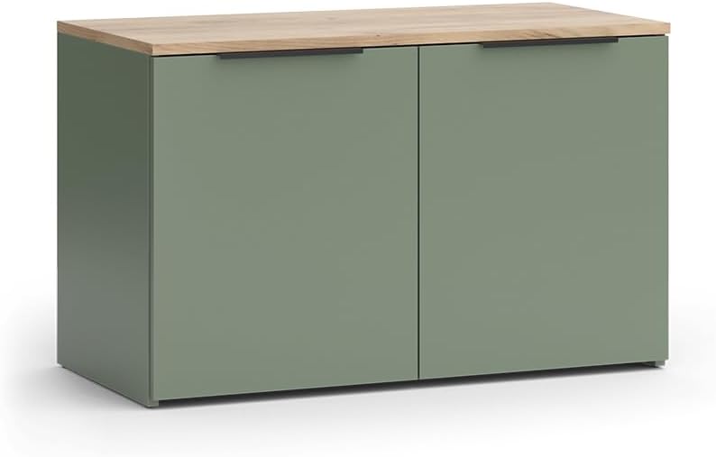 Vicco Kommode Wido, Grün, 80 x 50 cm mit 2 Türen