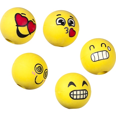 Linex emojis 3D viskelæder - 5 stk.