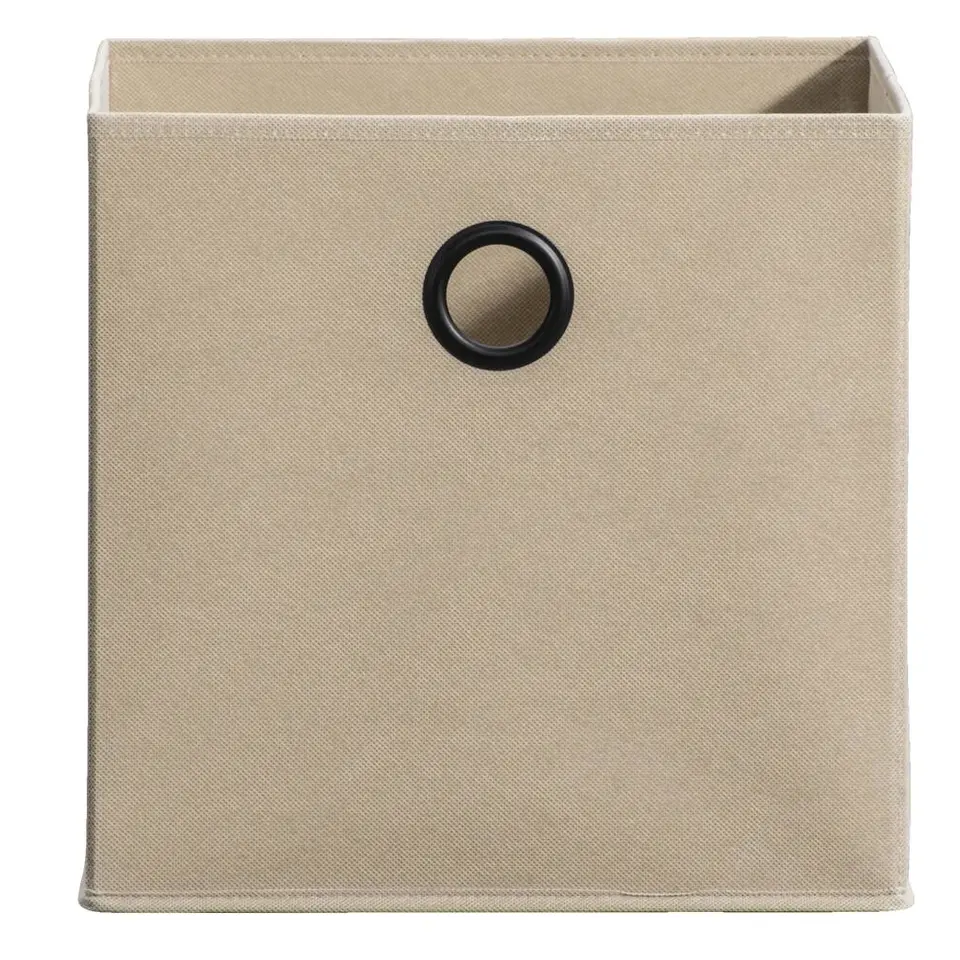 Opbergbox Kenzi stof - zand - 31x31x31 cm