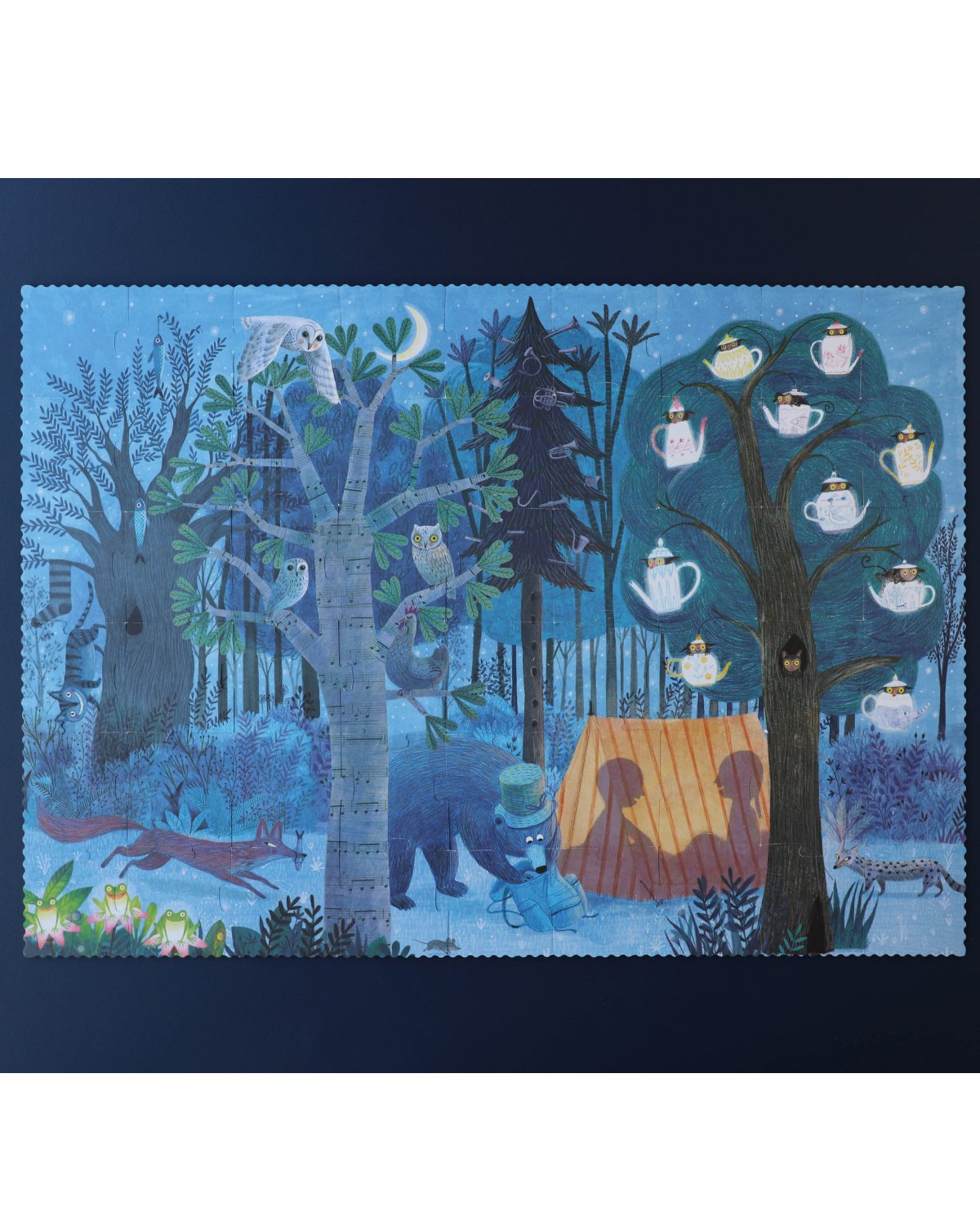 2i1 Puslespill “Natt og Dag i Skogen” – Puslespill Barn 6år+ | Night and Day in the Forest
