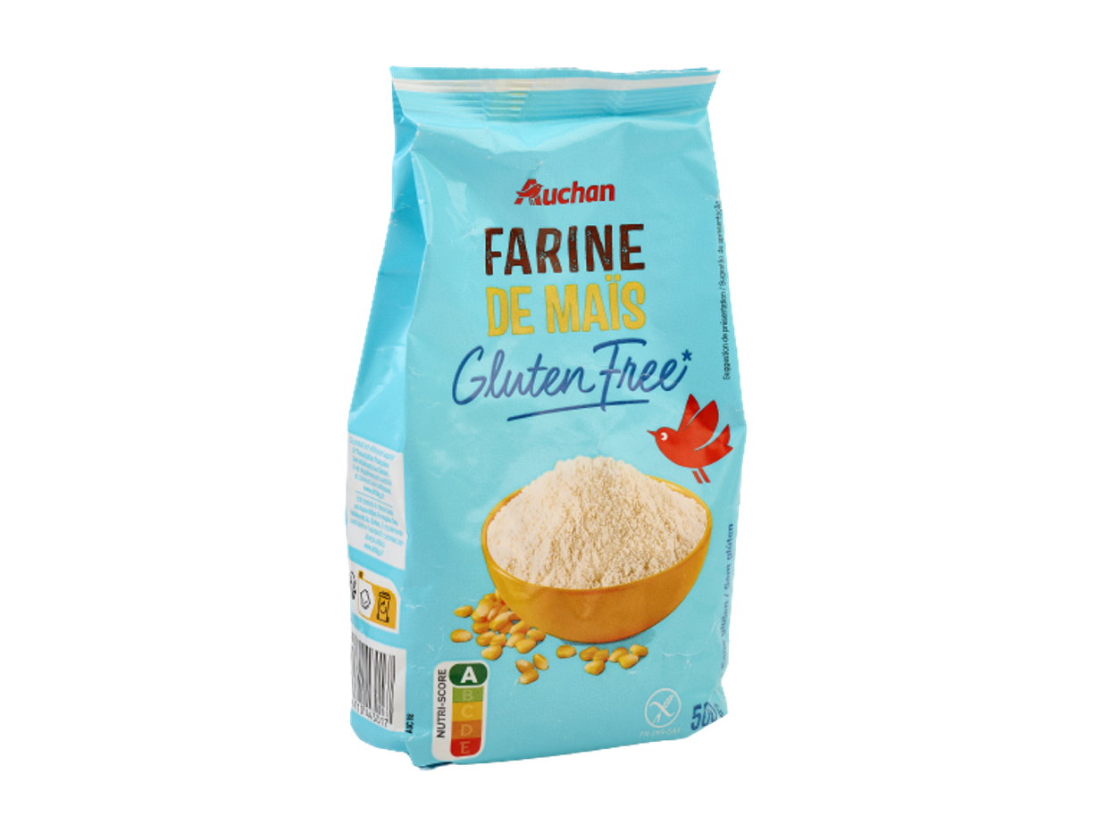 FARINHA DE MILHO AUCHAN SEM GLÚTEN 500G