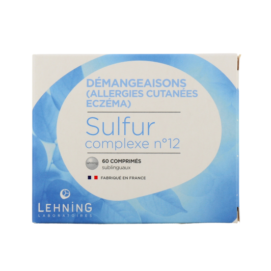 Lehning Sulfur complexe n°12 - Homéopathie : eczéma, démangeaisons