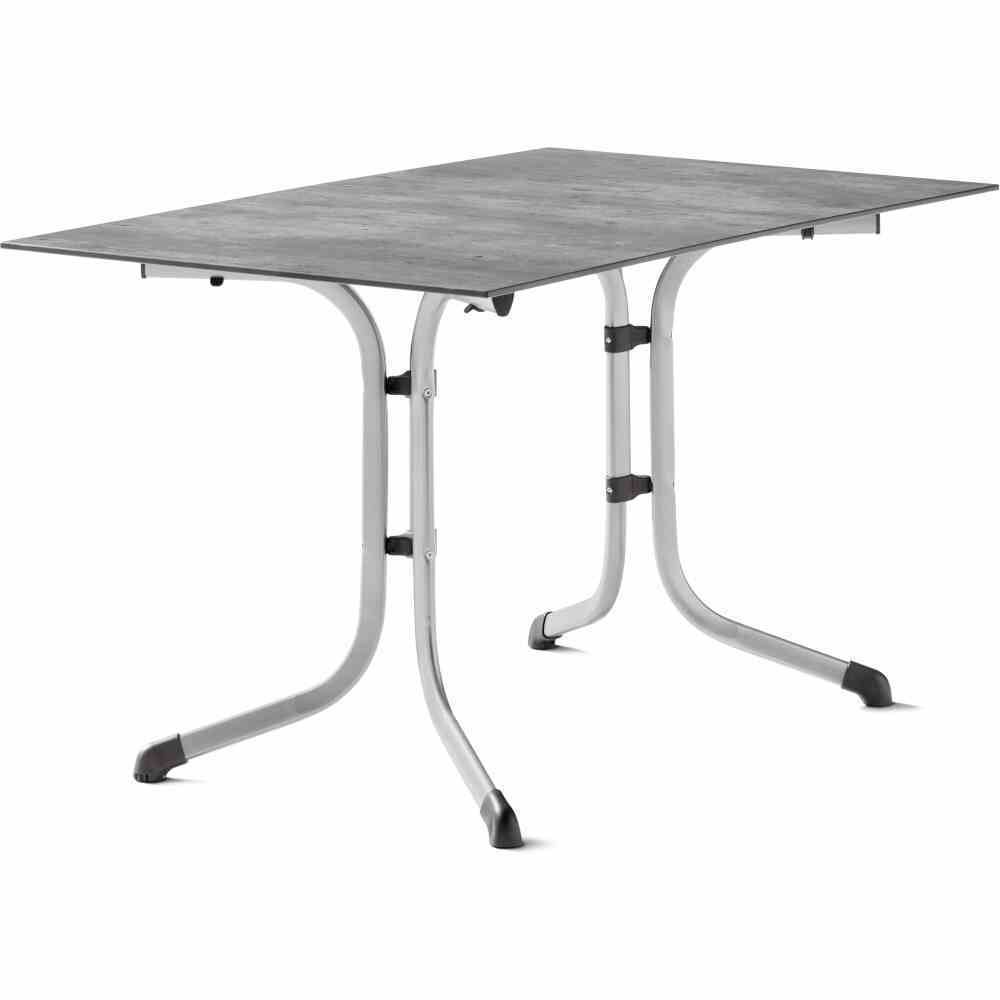 Klapptisch POLYTEC - graphit - Beton-Optik - 120x80 cm