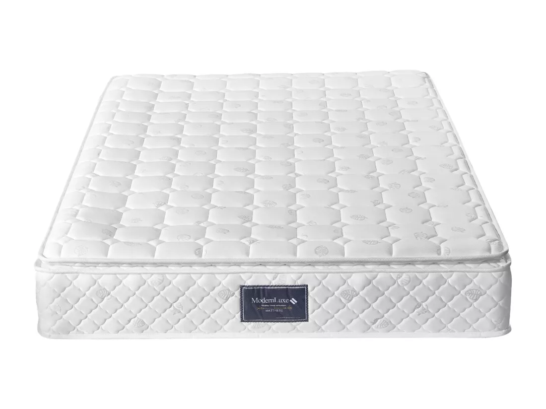Matelas à ressorts 160x200 cm, matelas mousse froide 7 zones, ressorts ensachés, 100% certifié Oeko-Tex, matelas matelassé en microfibre, fermeté H3, hauteur 25 cm