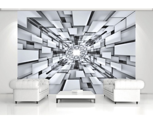 Vliesbehang 2906 VEXXL Tunnel 3D 3-delige set 312 x 219 cm