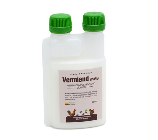 Vermiend 1 L - Suplemento alimentar para problemas de vermes e coccidiose em galinhas e outras aves - Produto 100% natural
