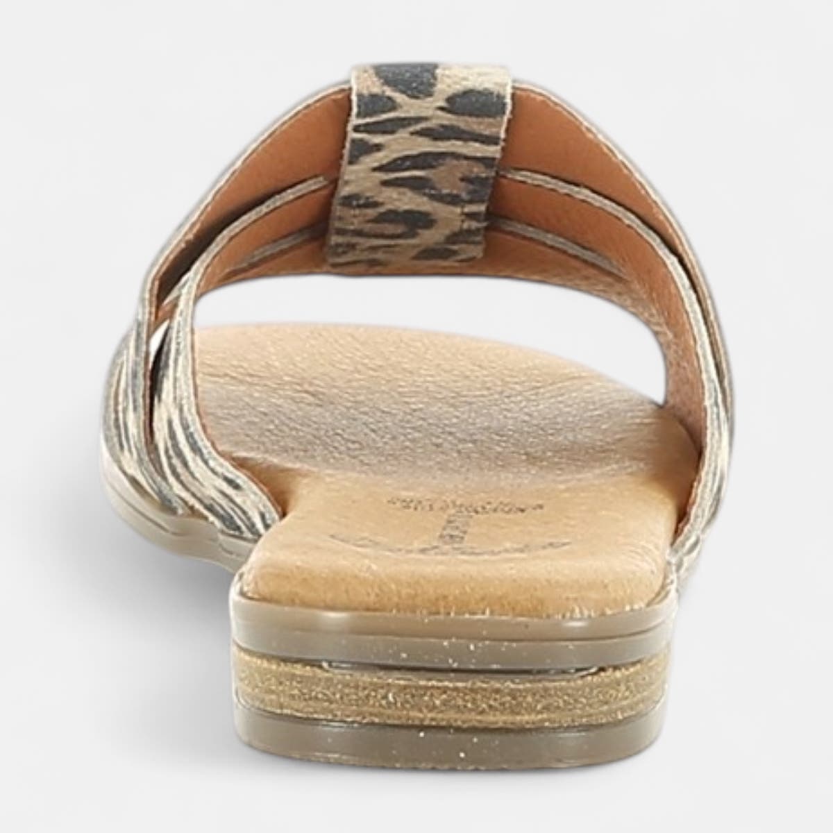 Mules Femme en cuir cognac