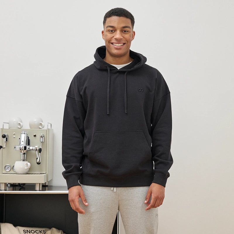 Hoodie Herren aus Bio-Baumwolle Schwarz