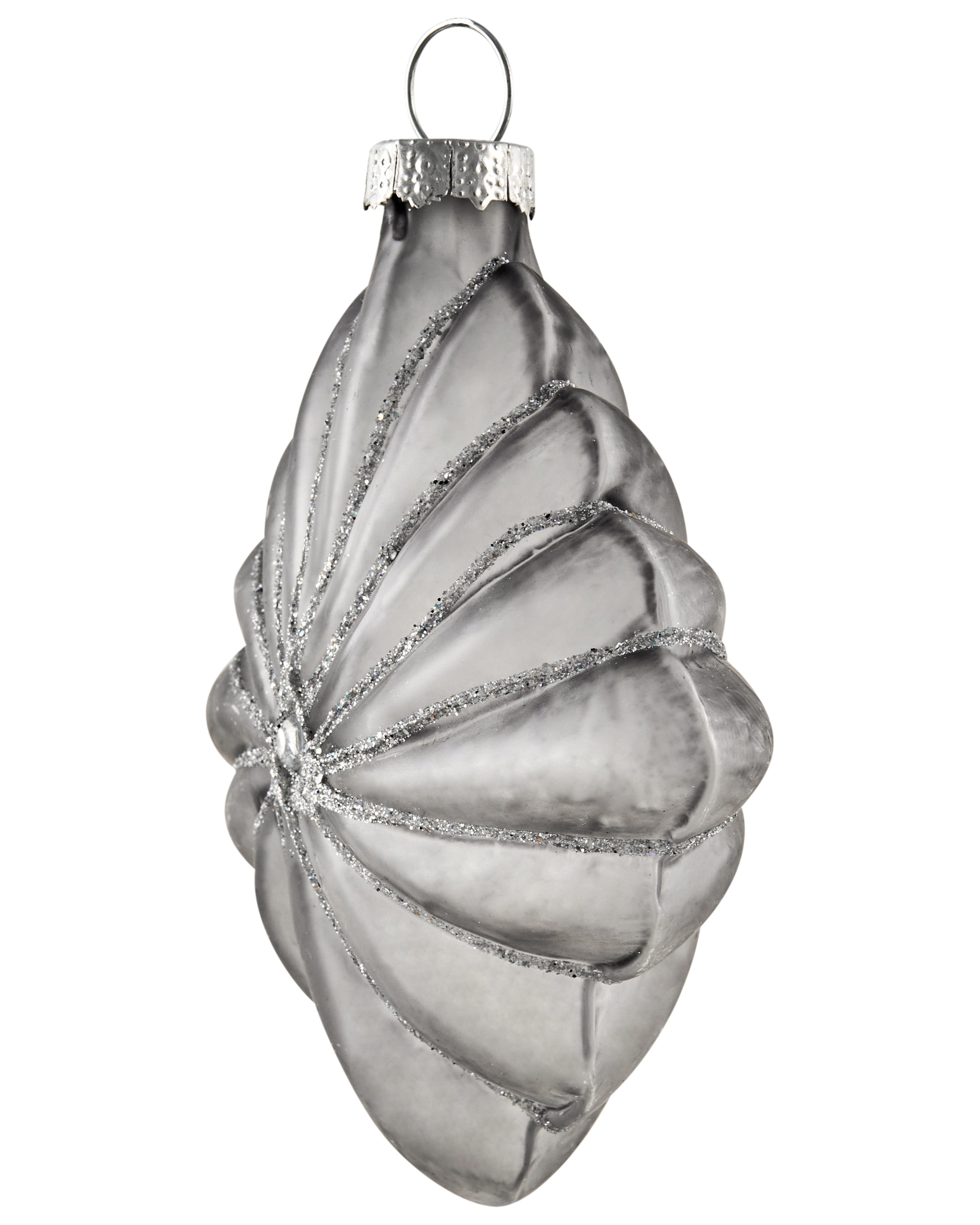 Set van 35 kerstballen FROSTFALL Glas Grijs