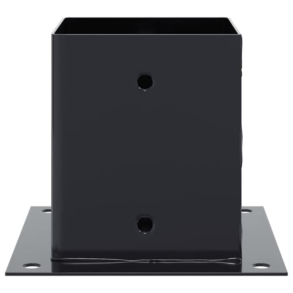 vidaXL Stolpebunner firkantet 12 stk 101x101 mm pulverlakkert stål