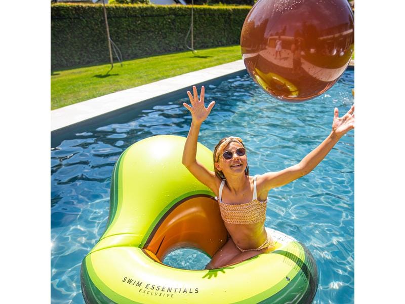 Swim Essentials Luftmatratze Avocado Aufblasbare Luftmatratze mit Strandball