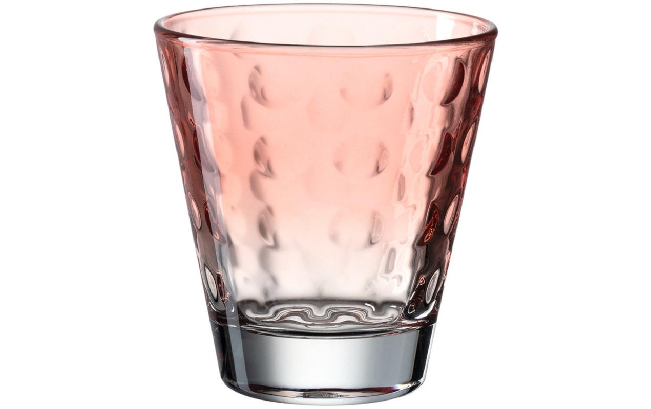 Trinkglas Optic Pastell 215 ml, 6 Stück, RotFarbiges Trinkgläser Set