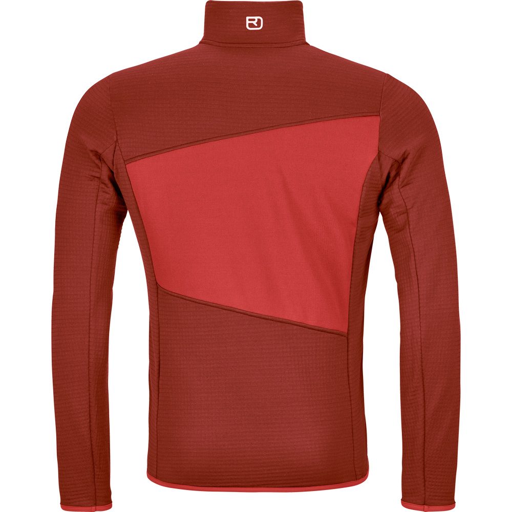 ORTOVOX Fleece Grid Jacke Herren clay orange