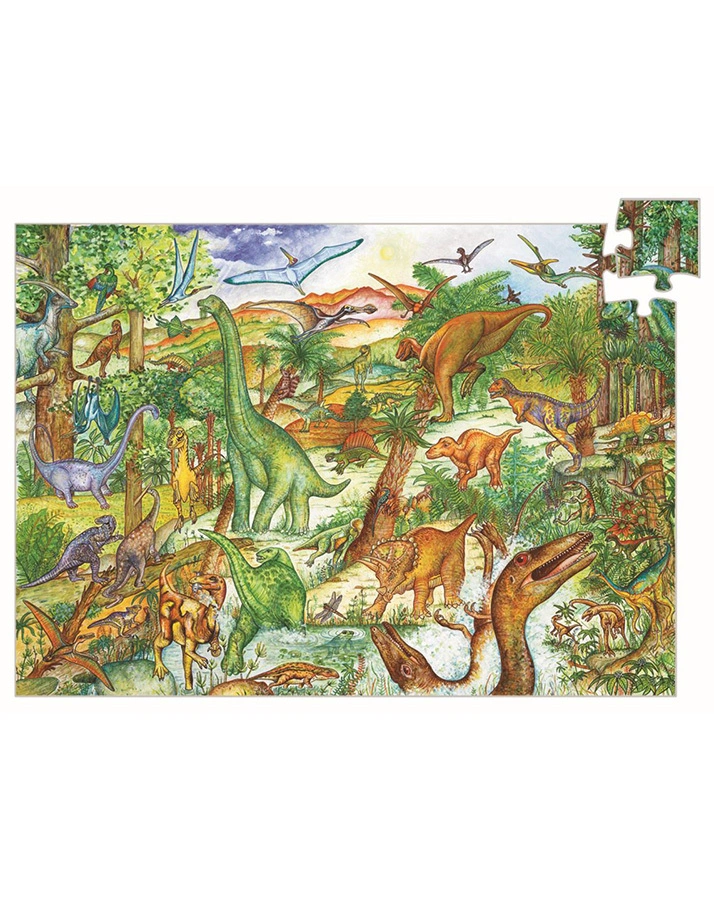 Geschichtenpuzzle DINOSAURS mit Broschüre 100-teilig