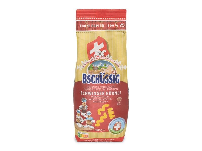 Bschüssig Teigwaren   Urschweizer Schwinger Hörnli 500 g Schwinger Hörnli