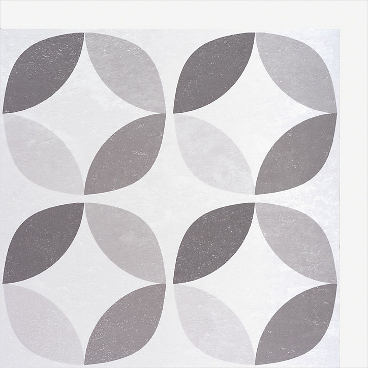 Lot de 6 dalles adhésive murales Wall Tiles DC FIX Carreaux de ciment effet géométrique L. 30,5 x l.30,5cm