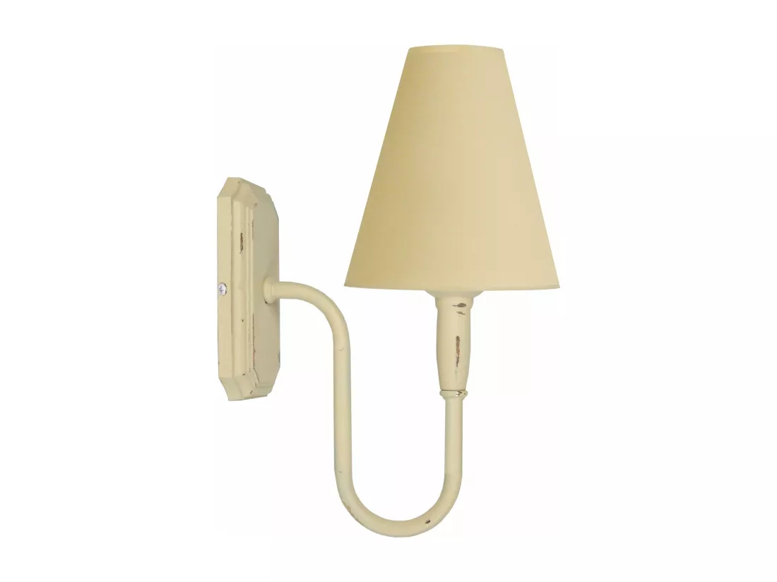 Applique bois,métal beige 18cm.