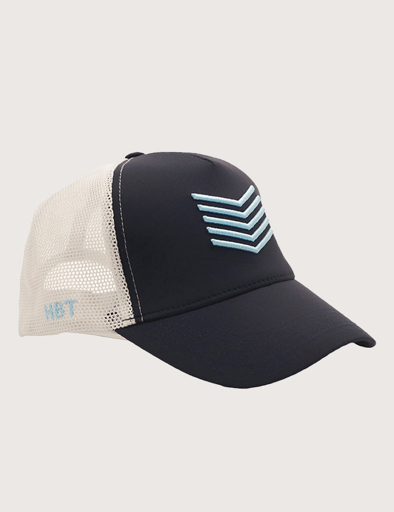 HBT CASQUETTE CHEVRONS  BLEU MARINE BLANC MIXTE
