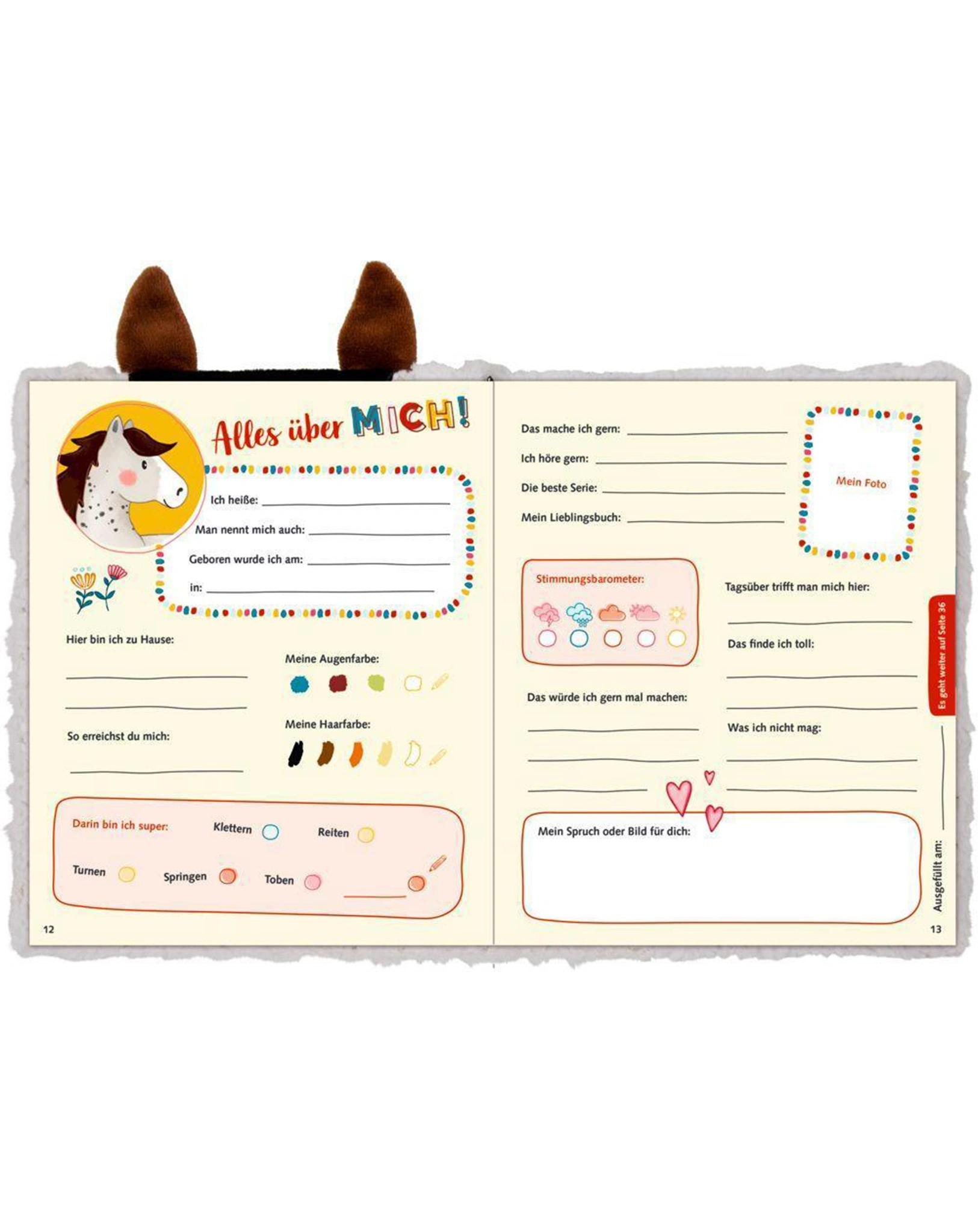 Freundebuch KUSCHELFREUNDE – MEINE FREUNDE – PONY in bunt