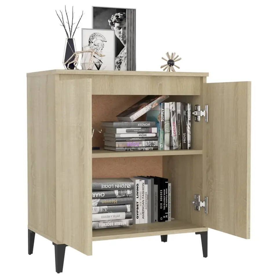 vidaXL - Dressoir - Bruin - Bewerkt hout