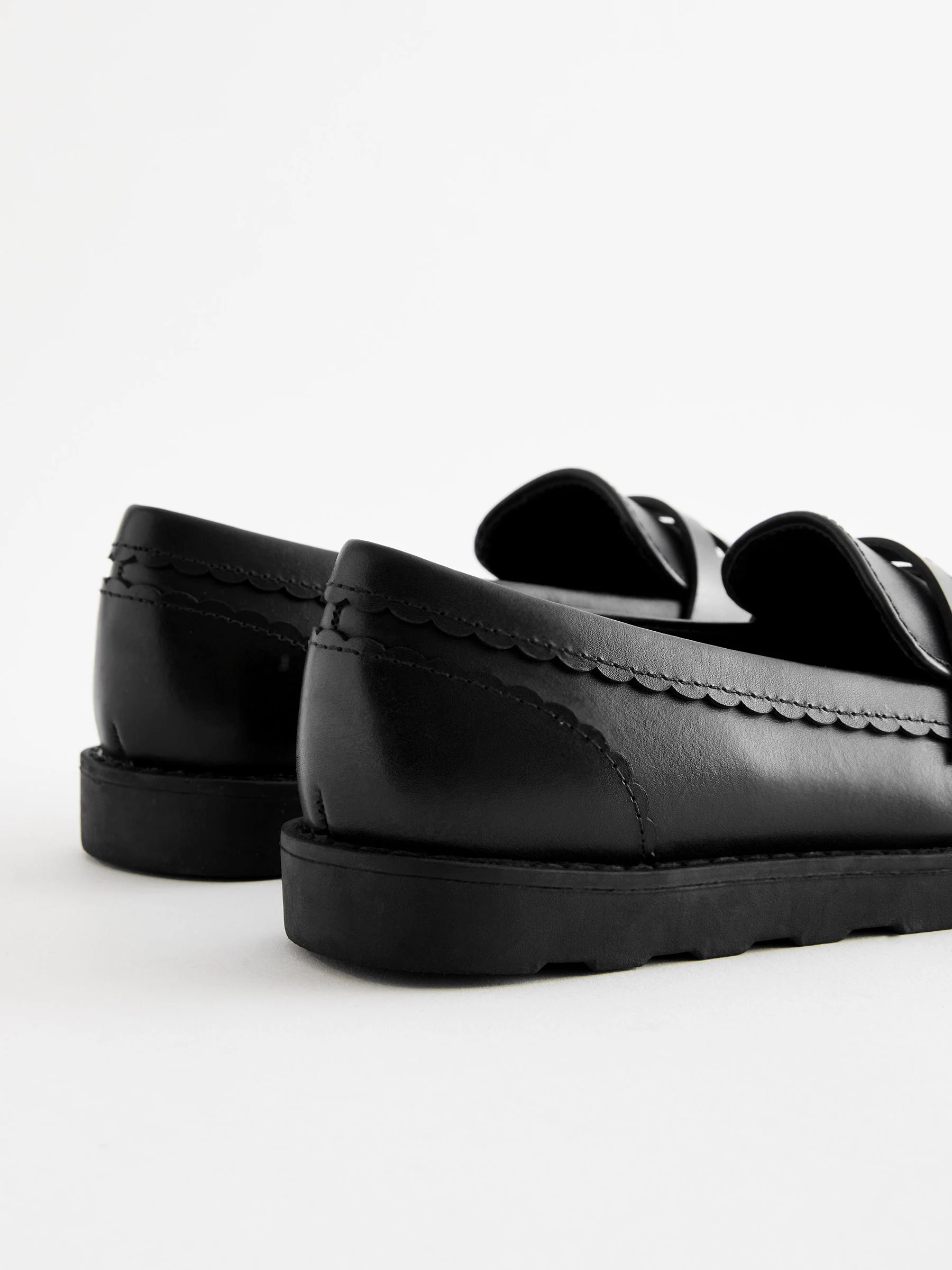 Matzwart - School - Leren loafers